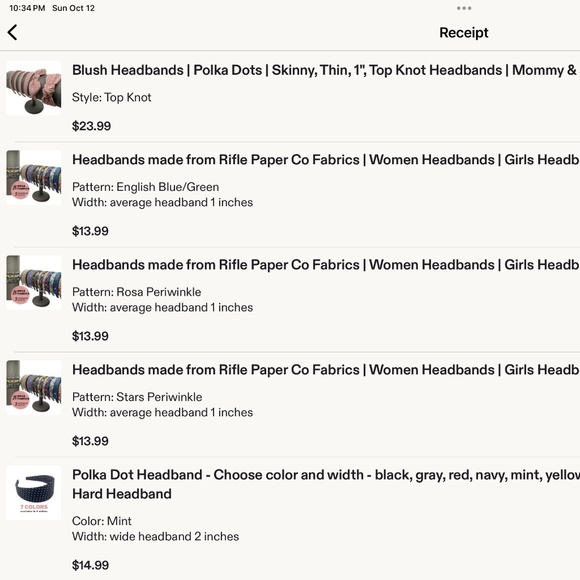 Lot of 3 handmade headbands (purchased on Etsy) - Picture 12 of 12